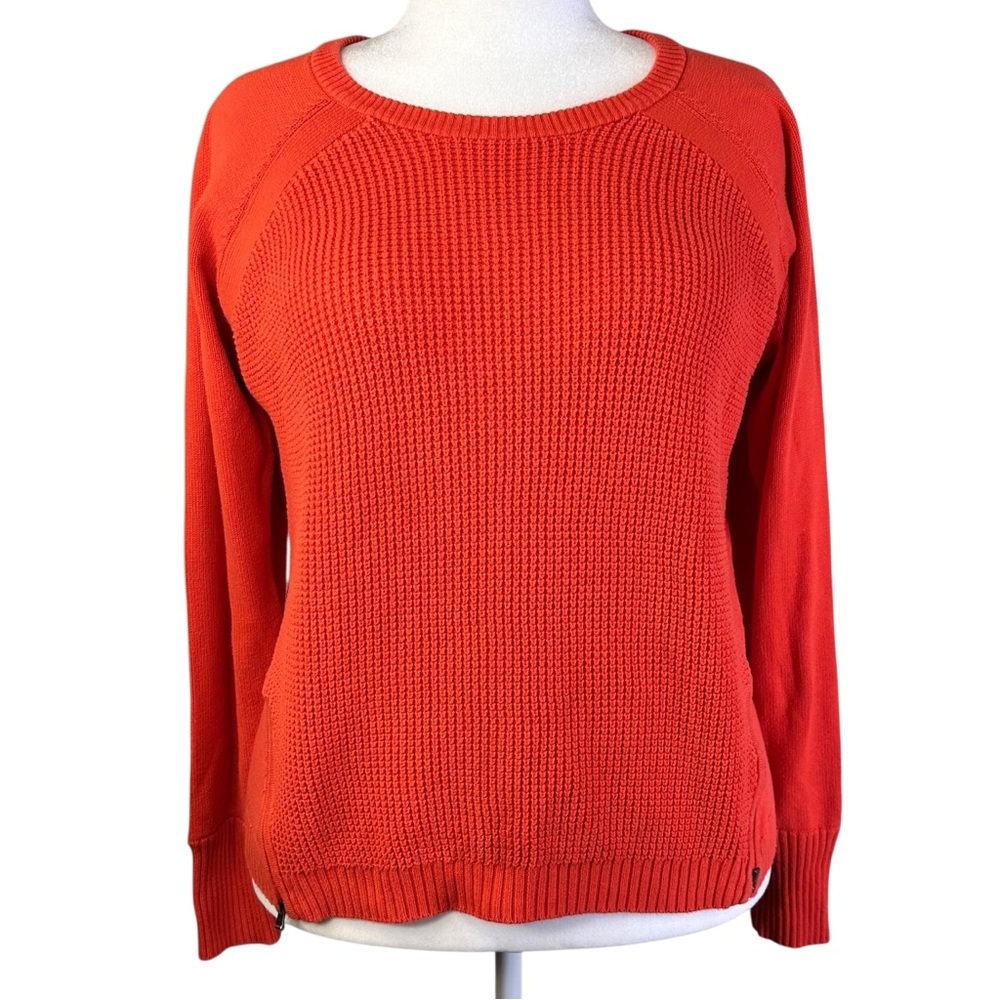 Athleta Uplands Knit Ribbed Side Zipper Sweater Size XL